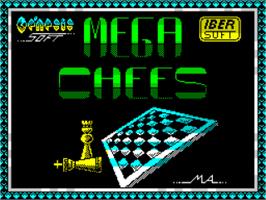 Title screen of Megachess on the Sinclair ZX Spectrum.